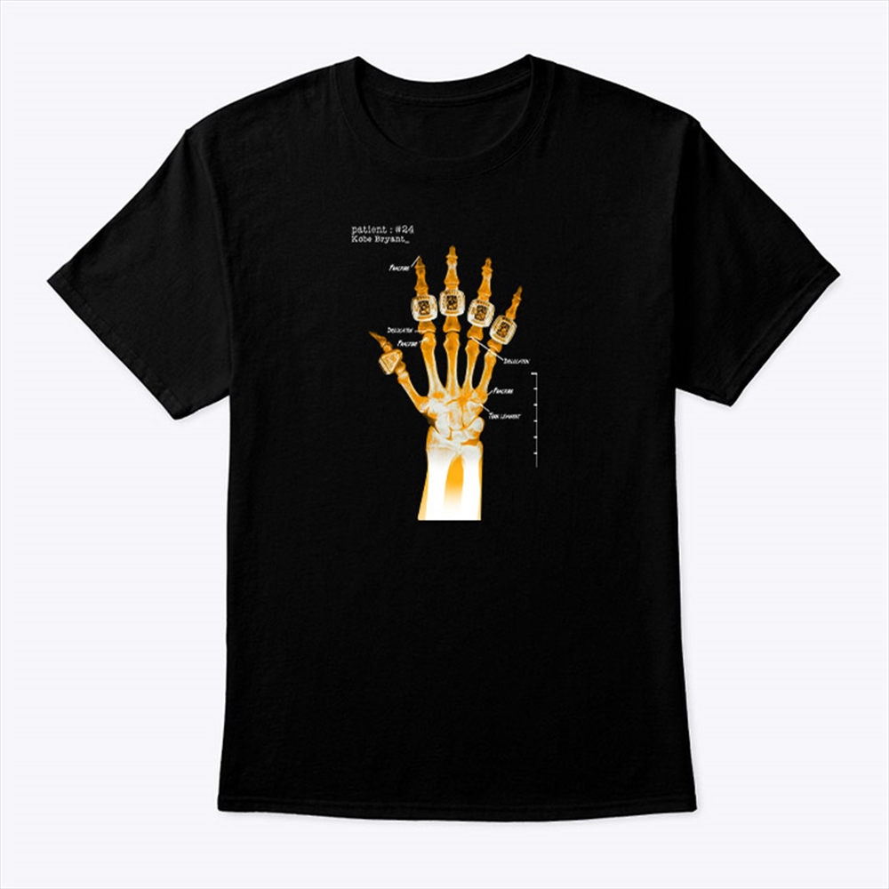 5 Rings Skeleton T Shirt Patient 24 Kobe Bryant Skeleton Hand Style Heat 2024 Full Size Up To 5xl
