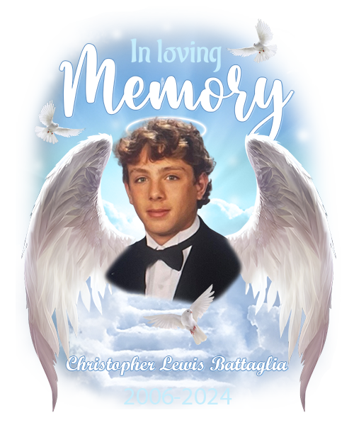 Christopher Lewis Battaglia death Cause And Obituary, Christopher Lewis Battaglia commemorative shirt.